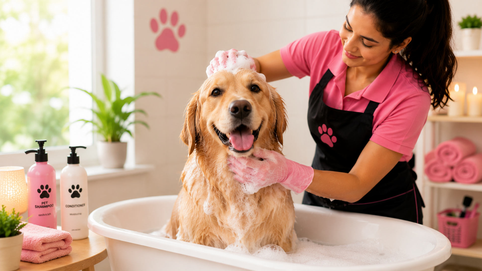 Pet bath and shampoo service at home Ahmedabad
